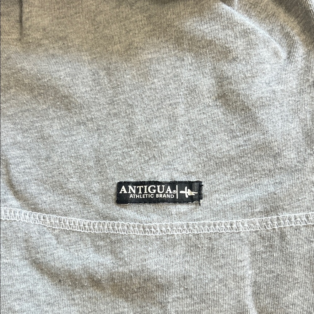VINTAGE Antigua Tampa Bay Buccaneers Mens Large Gray Henley Short Sleeve Shirt - Picture 6 of 9